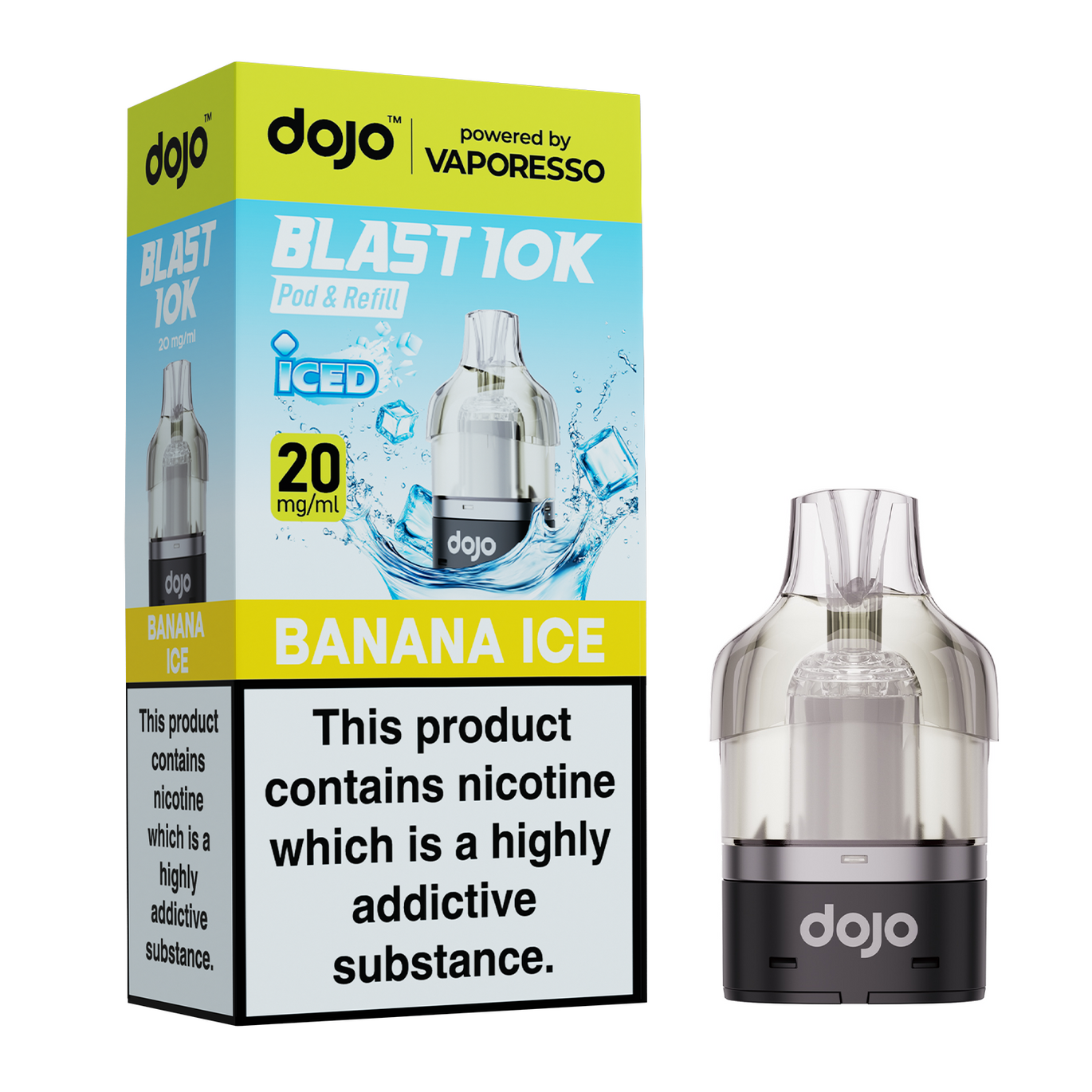 VAPORESSO DOJO BLAST 10K PODS BANANA ICE (5) Main image