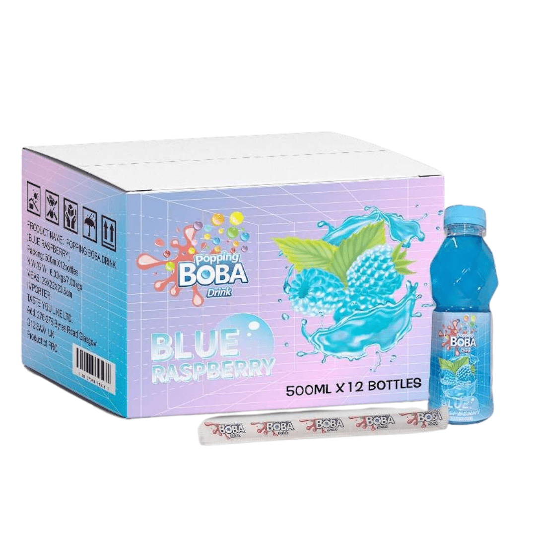 Popping Boba Drink Blue Raspberry 500ml 12 Pack Main image