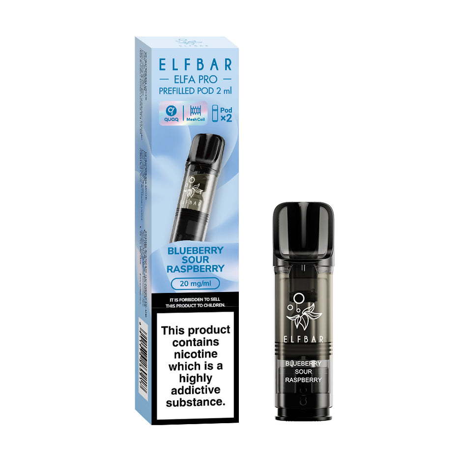 ELFBAR ELFA PRO PREFILLED POD BLUEBERRY SOUR RASPBERRY (10) Main image