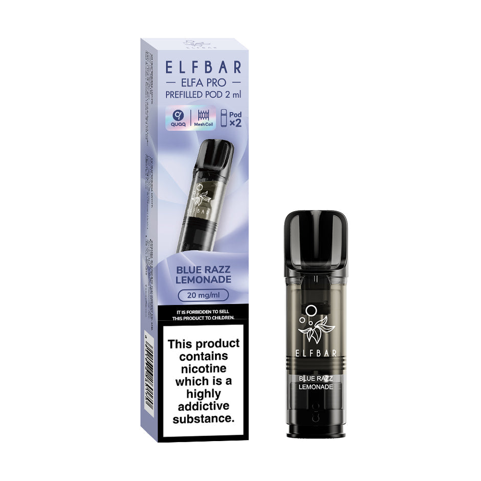 ELFBAR ELFA PRO PREFILLED POD BLUE RAZZ LEMONADE (10) Main image