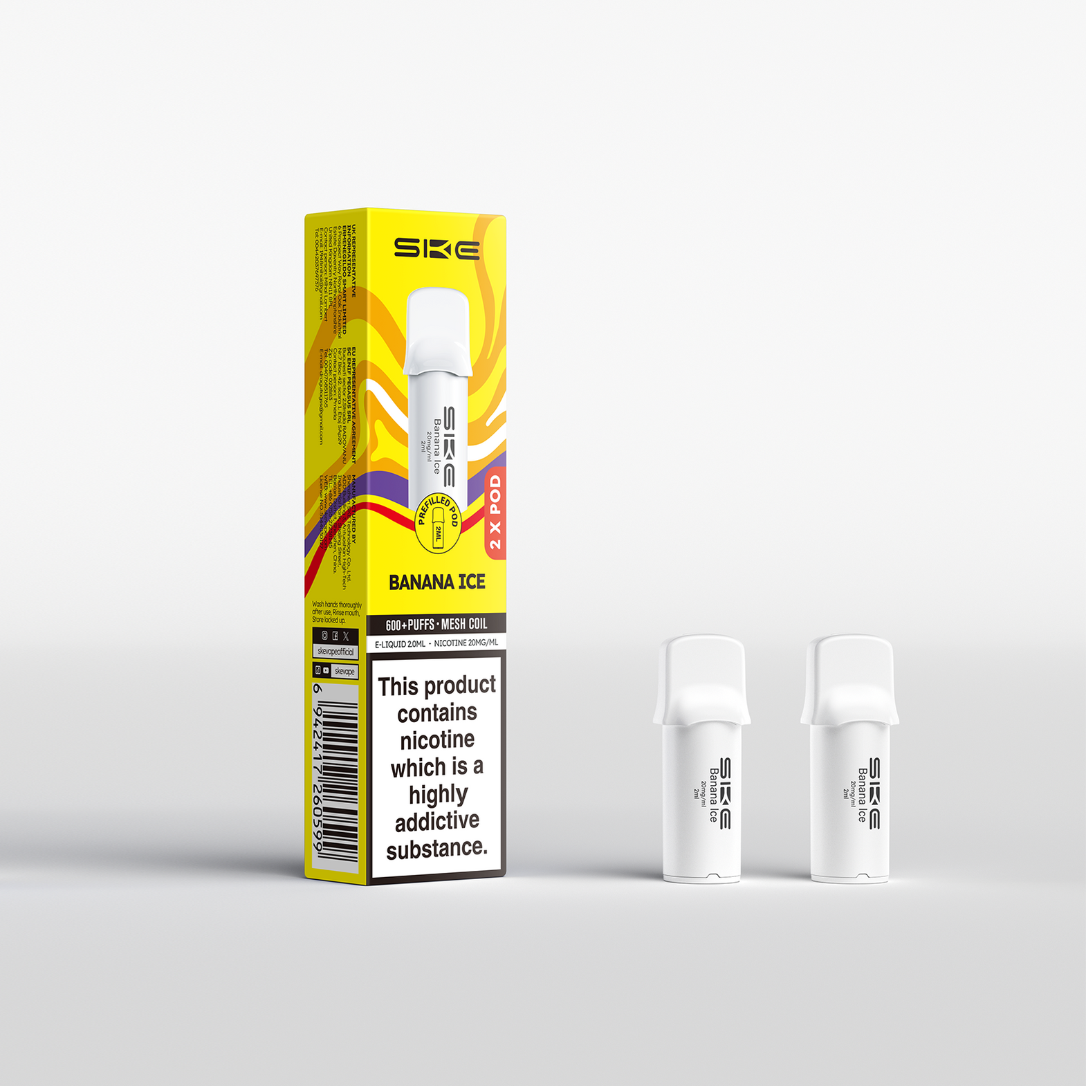 SKE 600 PRO REFILL POD 2 PACK BANANA ICE (10) Main image
