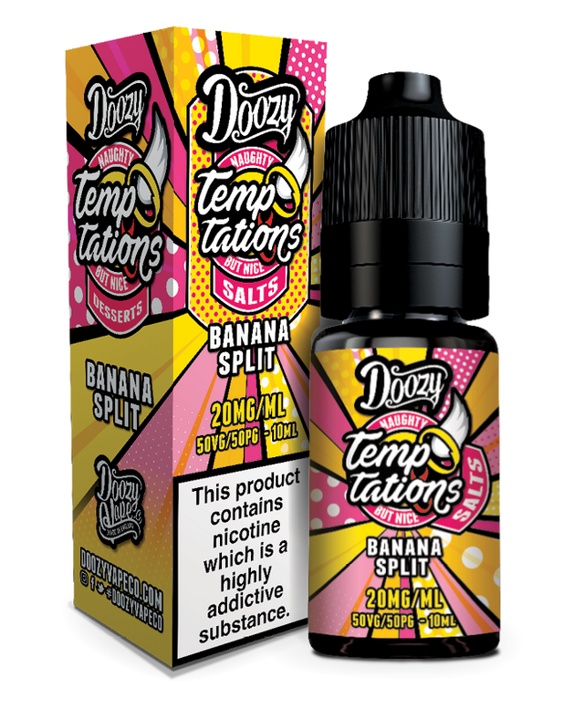 DOOZY TEMPTATIONS 10ML NIC SALTS BANANA SPLIT (10) Main image