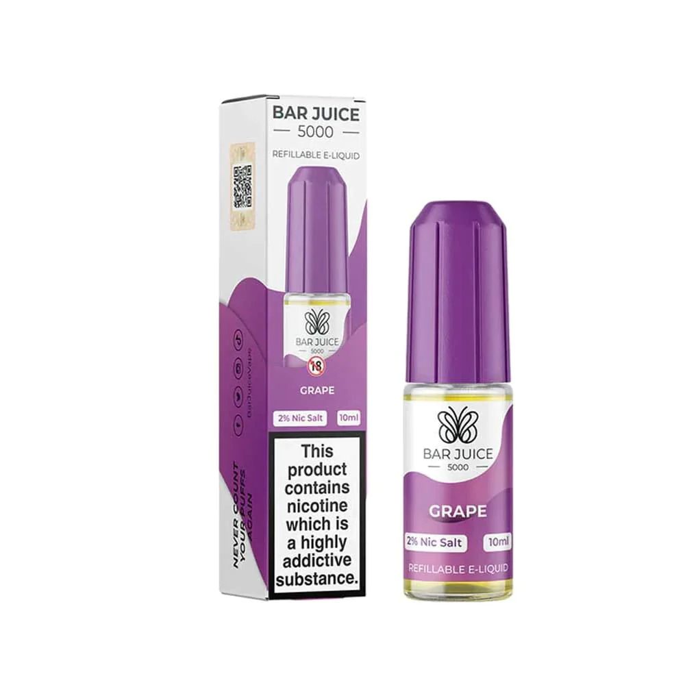 Bar Juice 5000 Nic Salt Grape Flavour 10ml 10 Pack - 20mg