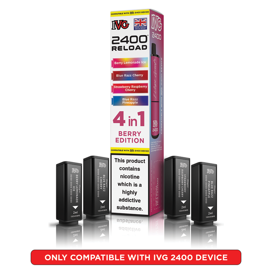 IVG 2400 RELOAD POD 4 PACK BERRY EDITION (5)