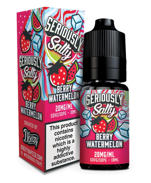SERIOUSLY SALTY 10ML NIC SALTS BERRY WATERMELON (10) Main image