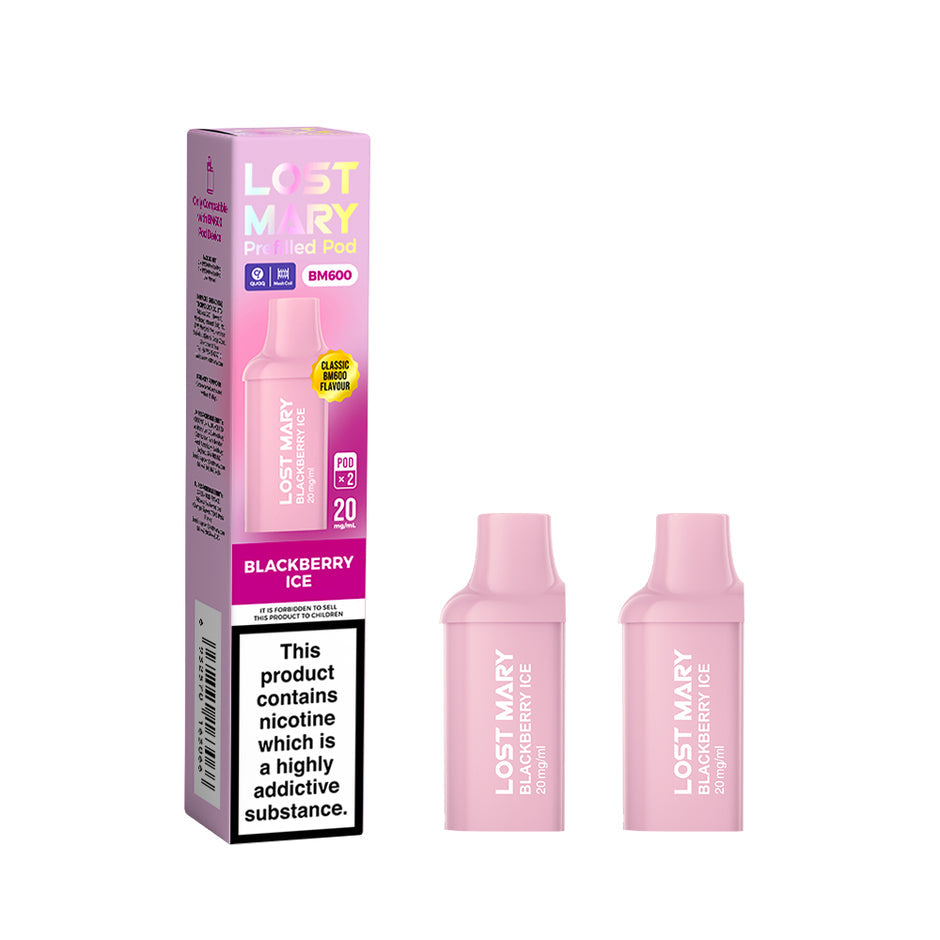 LOST MARY BM600 2025 2PK PODS BLACKBERRY ICE (10) Main image