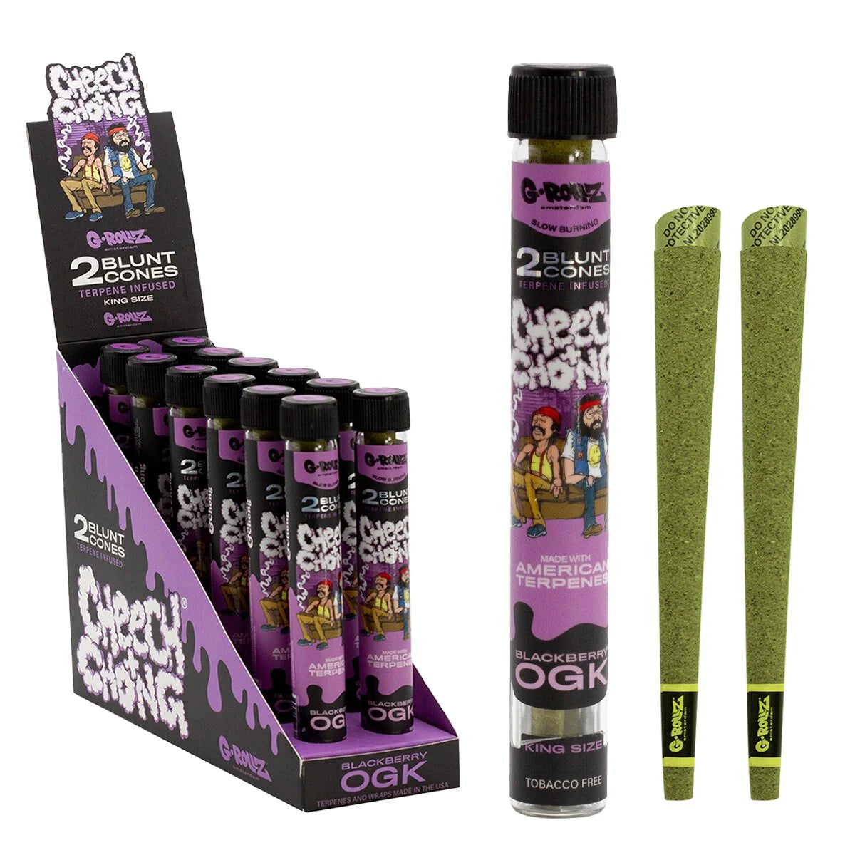 G-Rollz Blackberry OGK King Size Blunts Cones 12 Pack