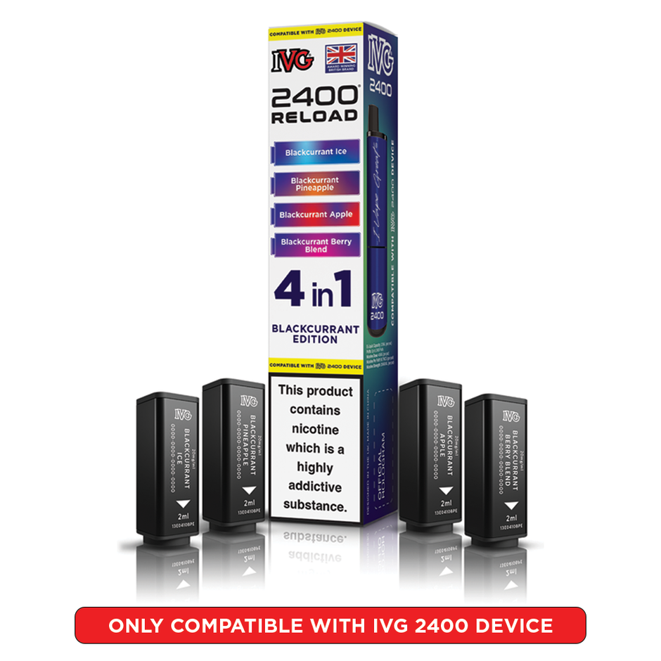 IVG 2400 RELOAD POD 4 PACK BLACKCURRANT EDITION (5) Main image