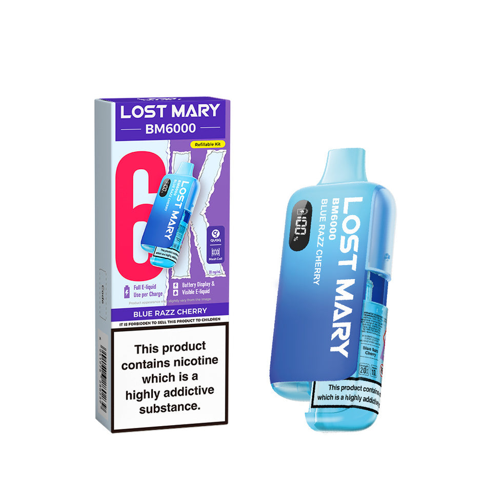 LOST MARY BM6000 KIT BLUE RAZZ CHERRY (5)