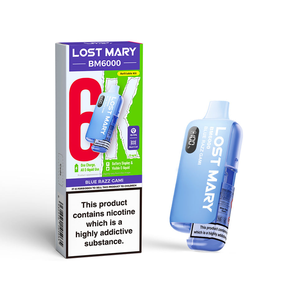 LOST MARY BM6000 KIT BLUE RAZZ GAMI (5) Main image