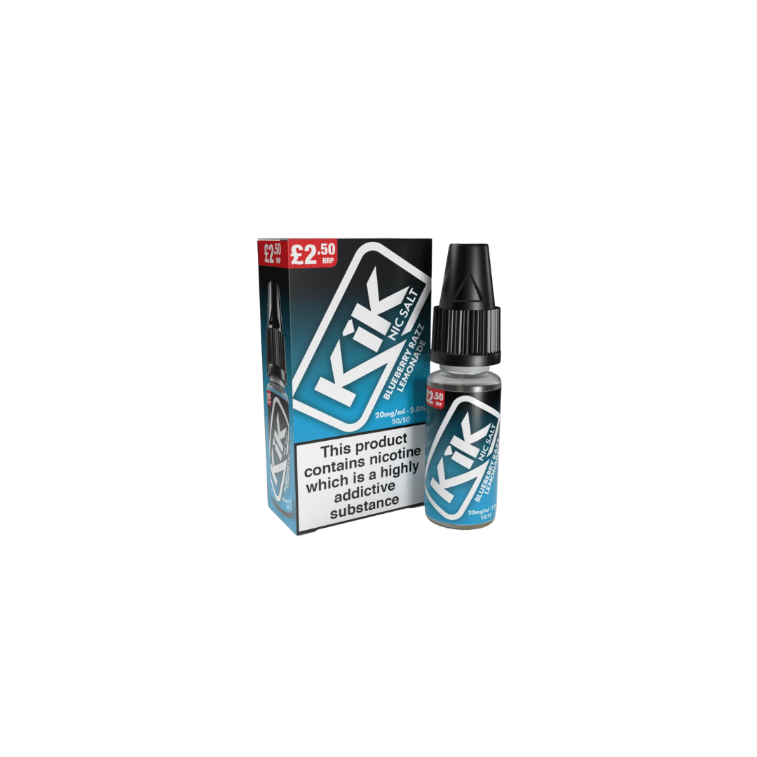KIK Nic Salts Blue Razz Lemonade 20mg 10 Pack