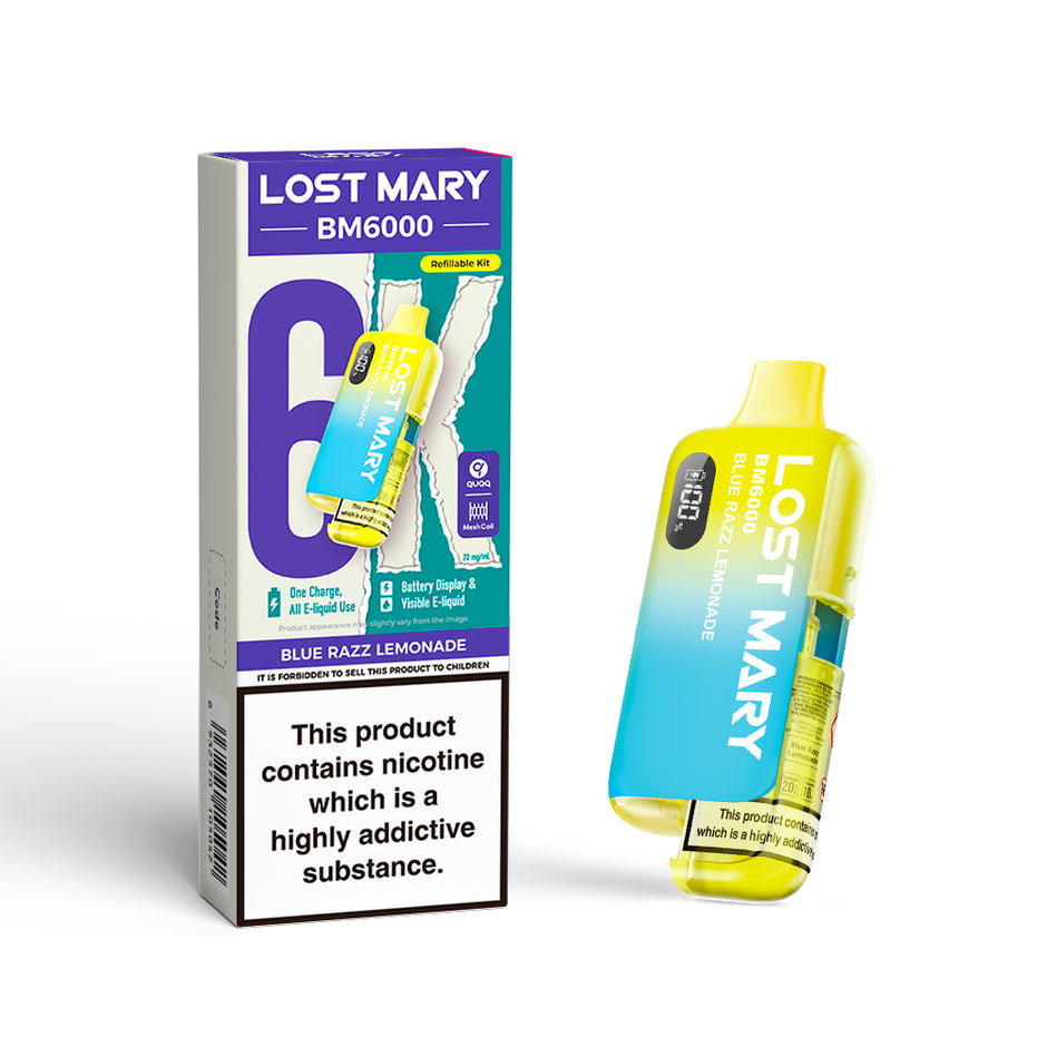 LOST MARY BM6000 KIT BLUE RAZZ LEMONADE (5)