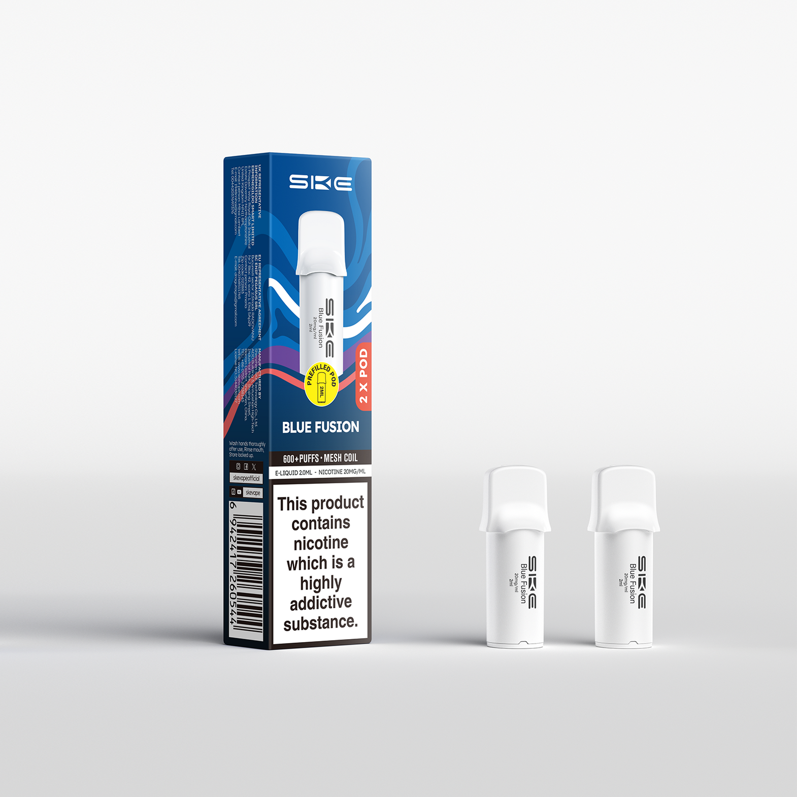 SKE 600 PRO REFILL POD 2 PACK BLUE FUSION (10) Main image