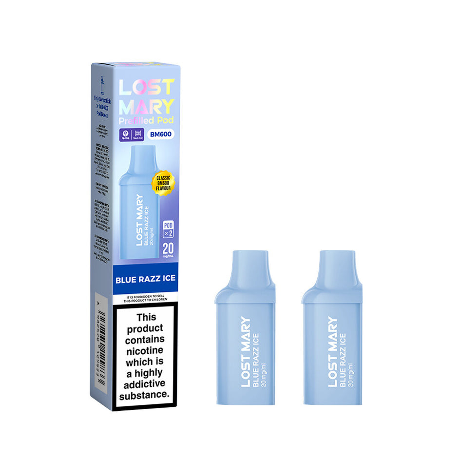 LOST MARY BM600 2025 2PK PODS BLUE RAZZ ICE (10)