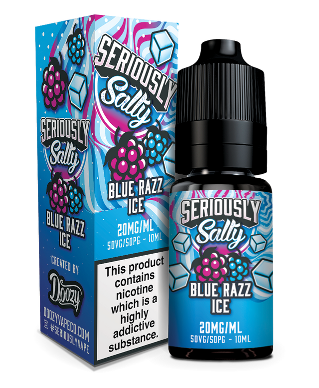 SERIOUSLY SALTY 10ML NIC SALTS BLUE RAZZ ICE (10) Main image