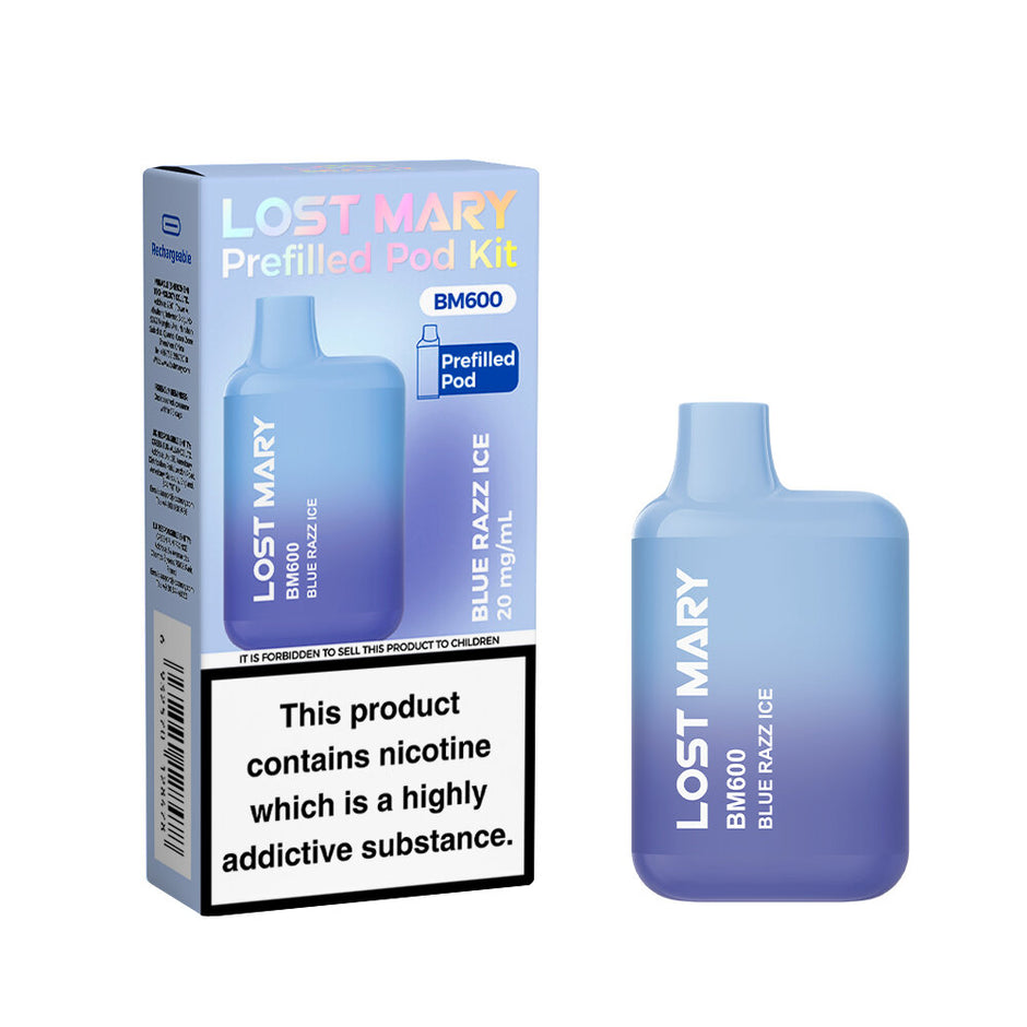 LOST MARY BM600 2025 BLUE RAZZ ICE (10) Main image