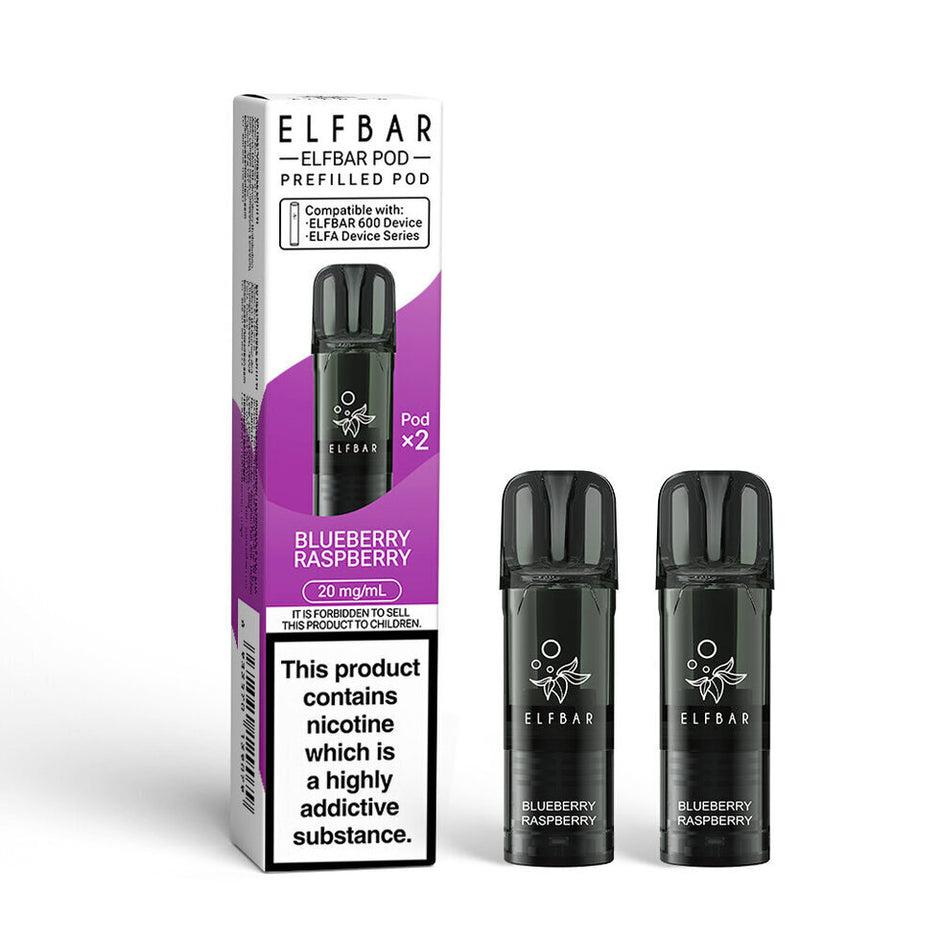 ELFBAR 600 2025 2PK PODS BLUEBERRY RASPBERRY (10) Main image