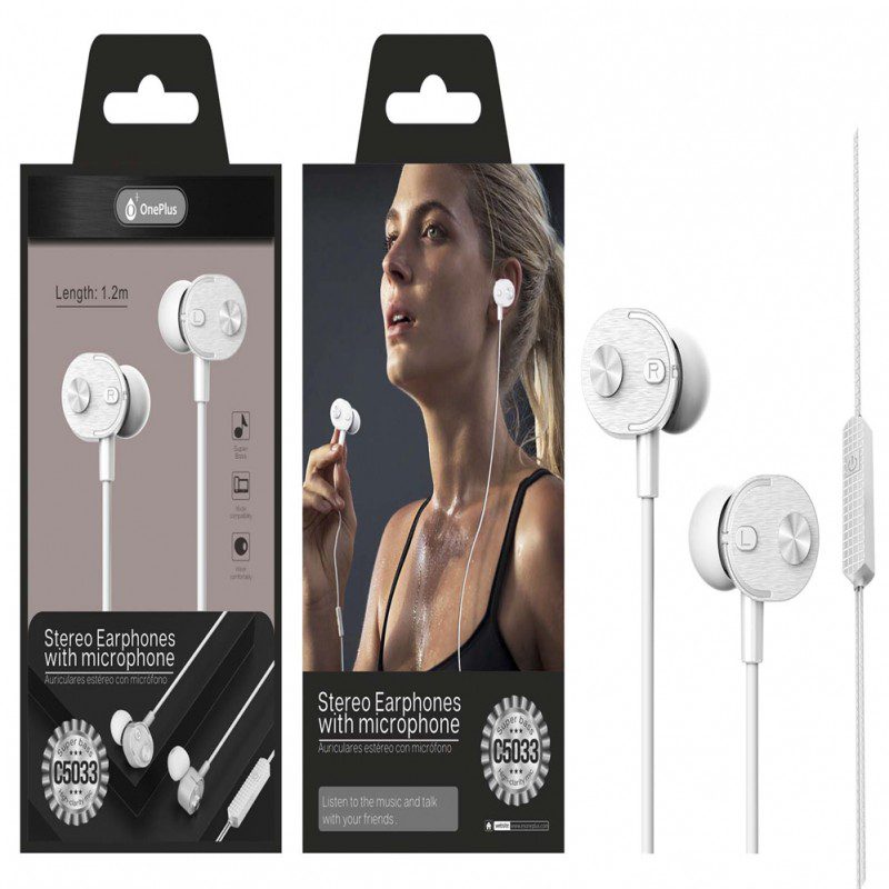 C5033 Stereo Earphones with Microphone, 1.2m Main image