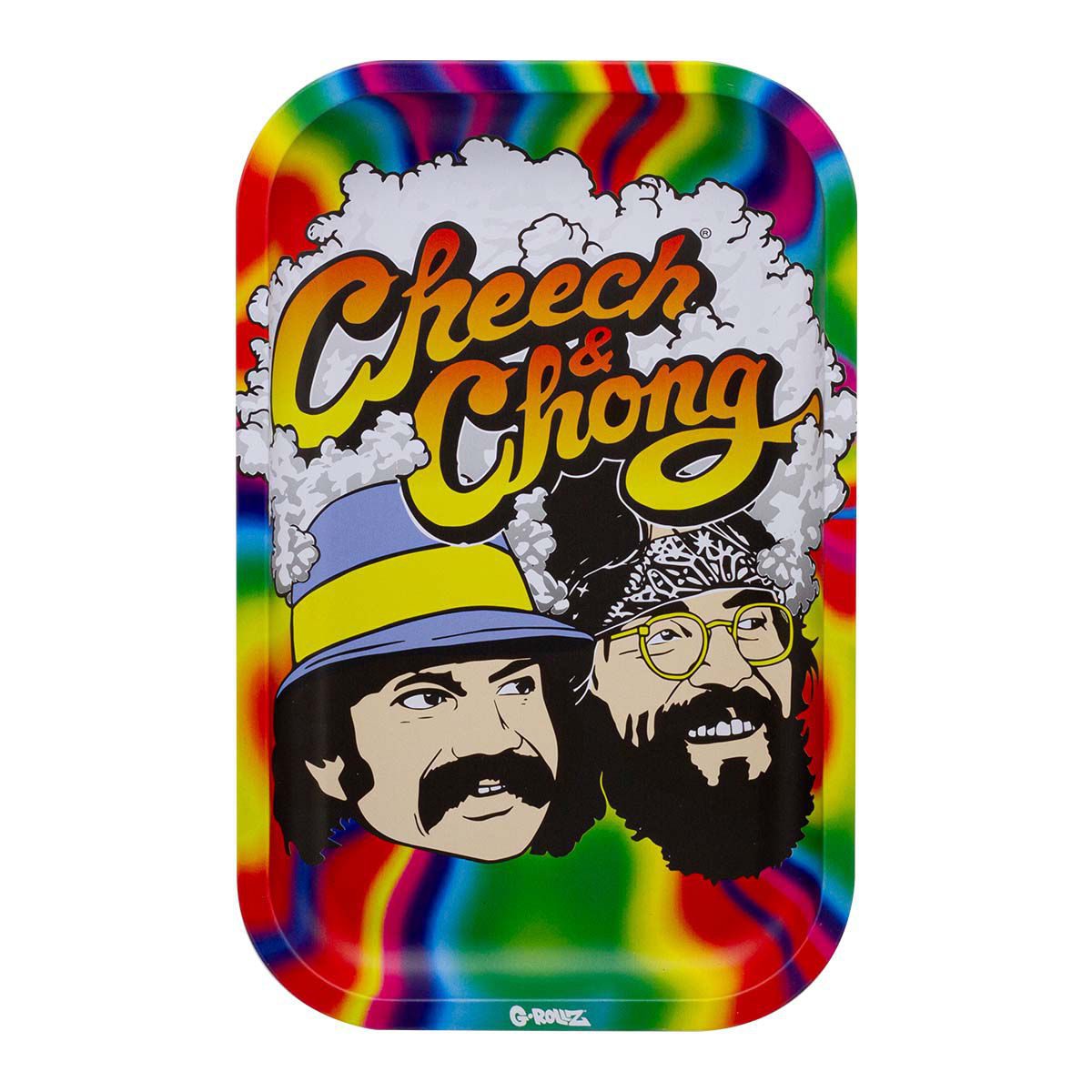 G-ROLLZ Medium Metal Rolling Trays With Different Design - Cheech&Chong Main image