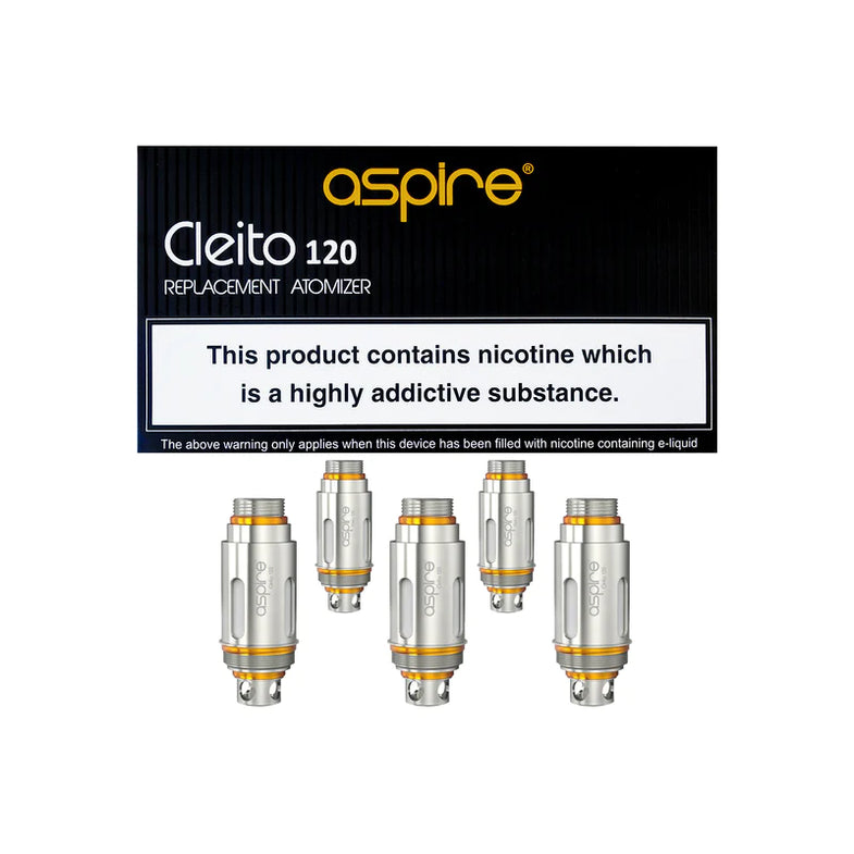 ASPIRE CLEITO 120 0.16 OHM COILS (5) Main image
