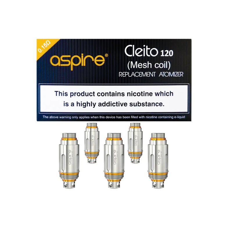 ASPIRE CLEITO 120 0.15 OHM MESH COILS (5) Main image