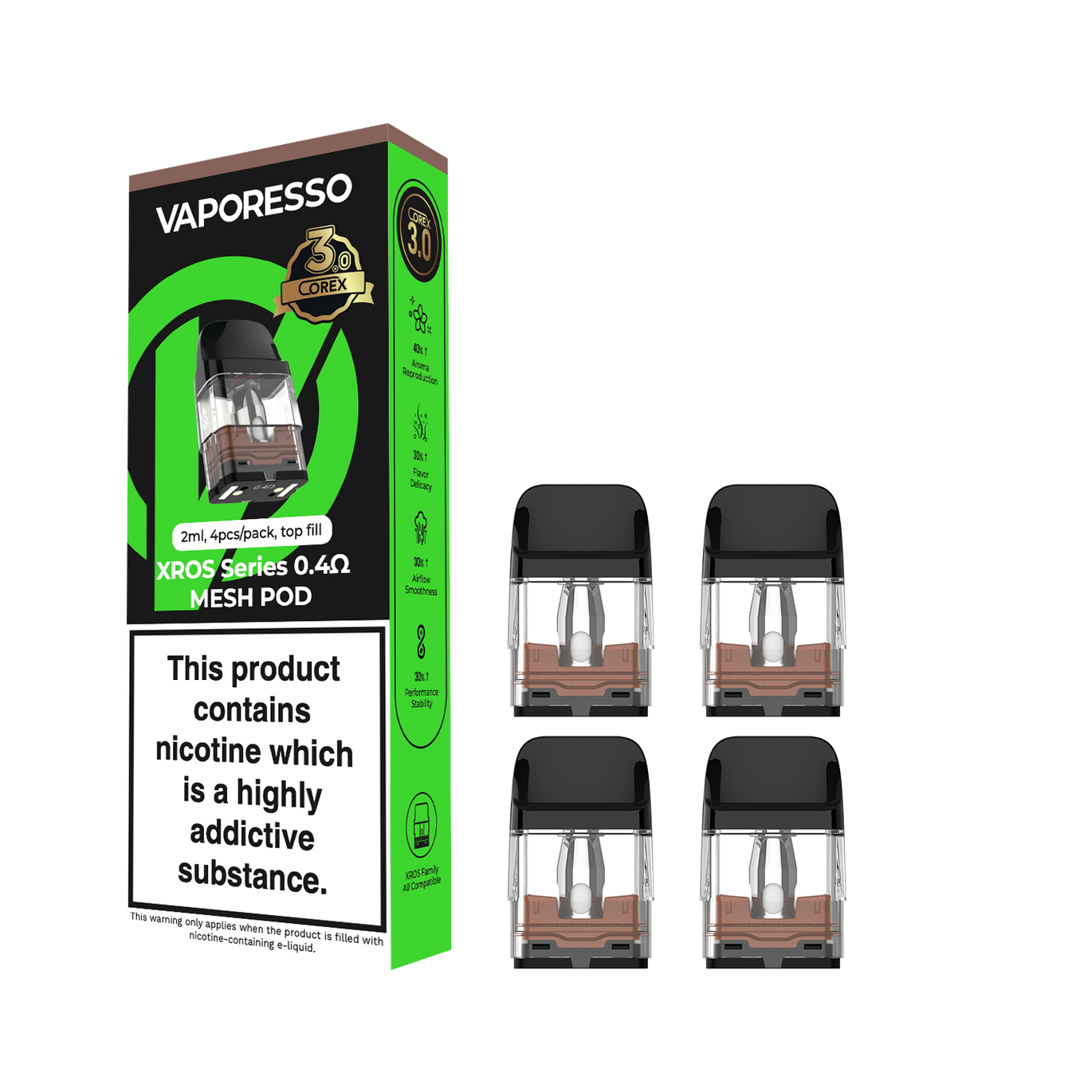 VAPORESSO XROS COREX 3.0 PODS 0.4 (4) Main image