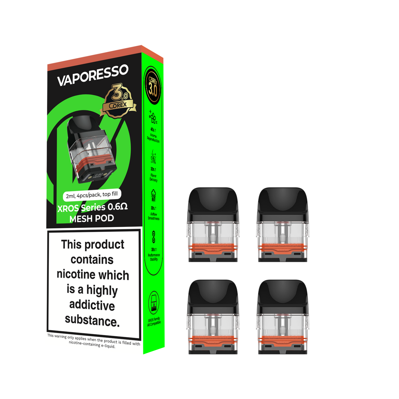 VAPORESSO XROS COREX 3.0 PODS 0.6 (4) Main image