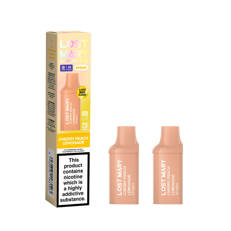 LOST MARY BM600 2025 2PK PODS CHERRY PEACH LEMONADE (10) Main image
