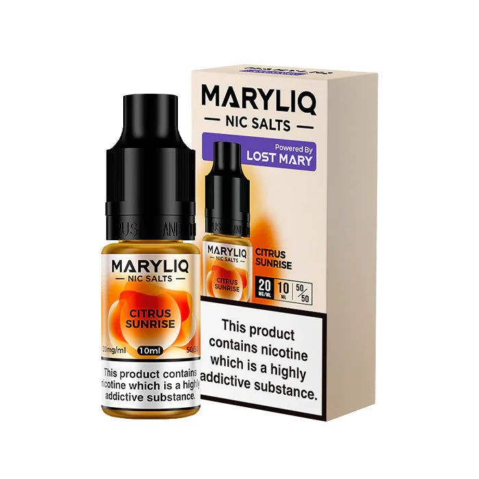 Lost Maryliq Nic Salt Citrus Sunrise 10ml 20mg 10 Pack Main image