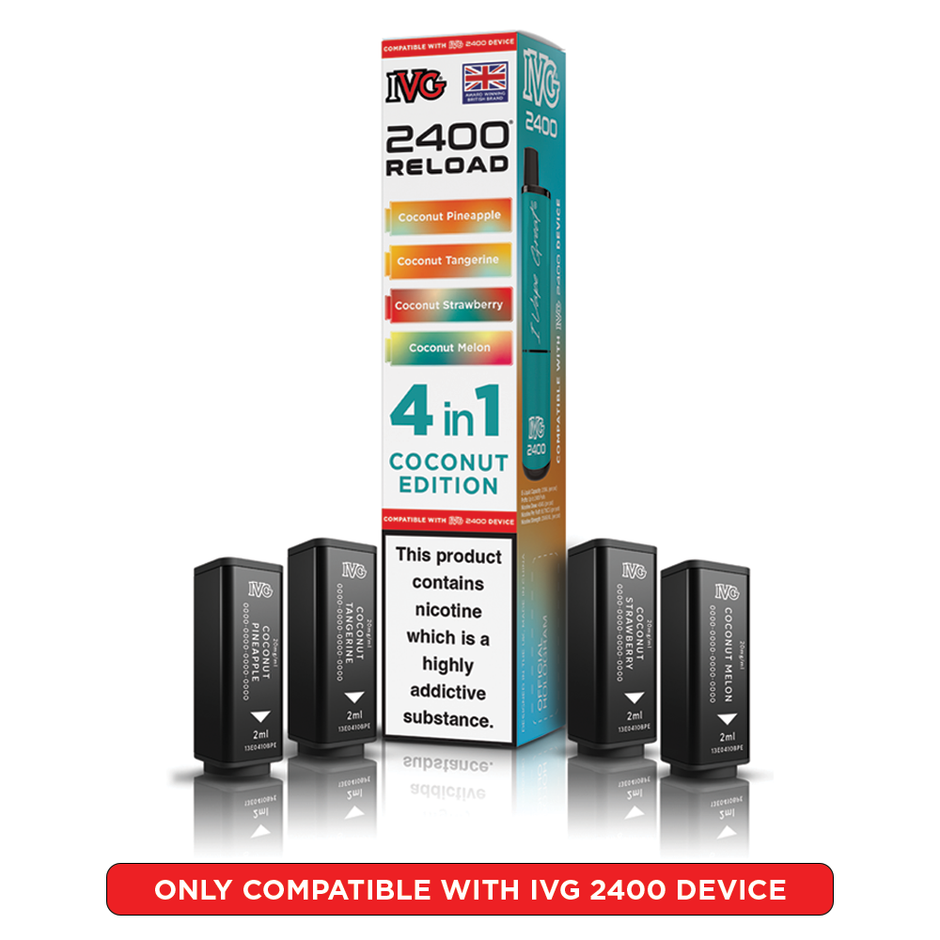 IVG 2400 RELOAD POD 4 PACK COCONUT EDITION (5) Main image