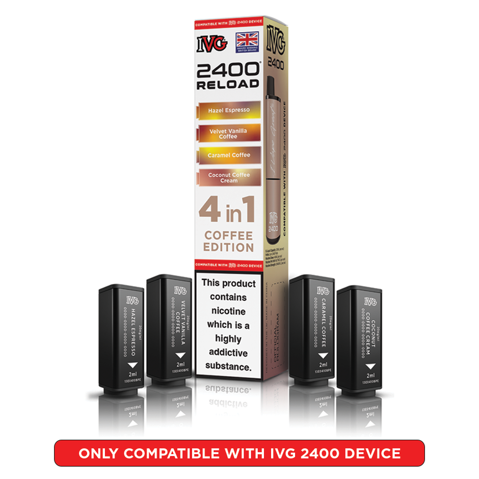 IVG 2400 RELOAD POD 4 PACK COFFEE EDITION (5)