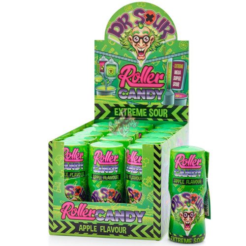 Dr Sour Extreme Sour Roller Candy Apple Flavour 40g 15 Pack