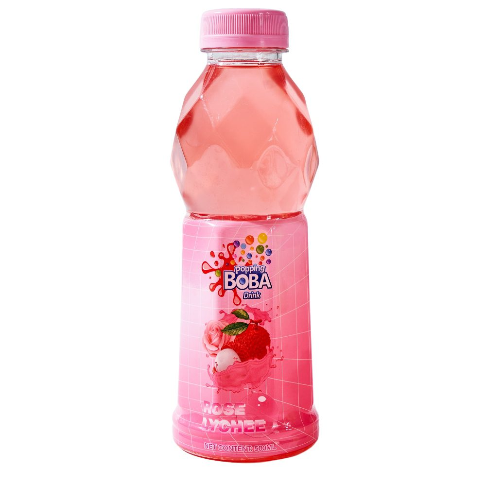 Popping Boba Drink Rose Lychee 500ml 12 Pack Main image