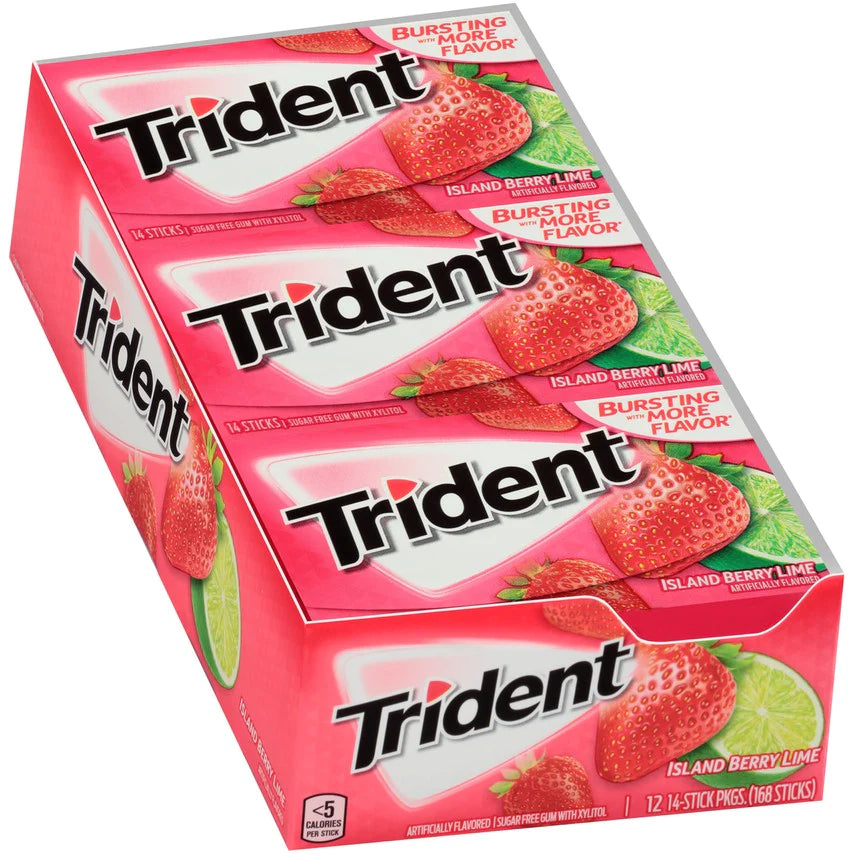 Trident Island Berry Lemom 14 Stick 12 Pack