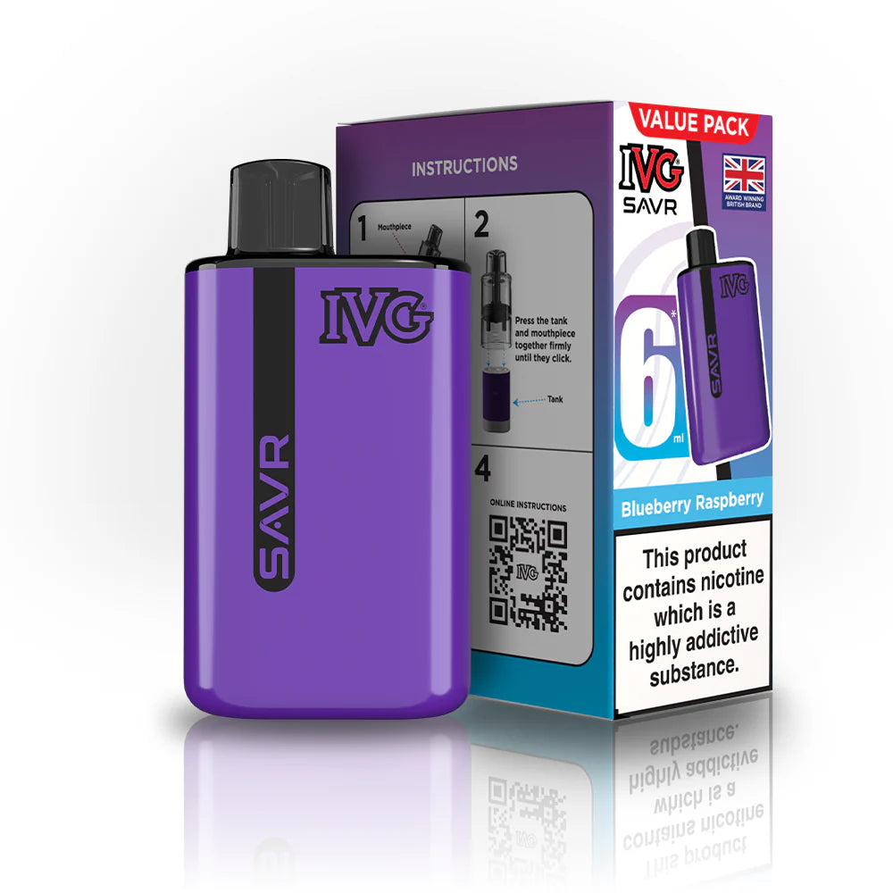 IVG SAVR 3000 Blueberry Raspberry Reffiled Pods 5 Pack