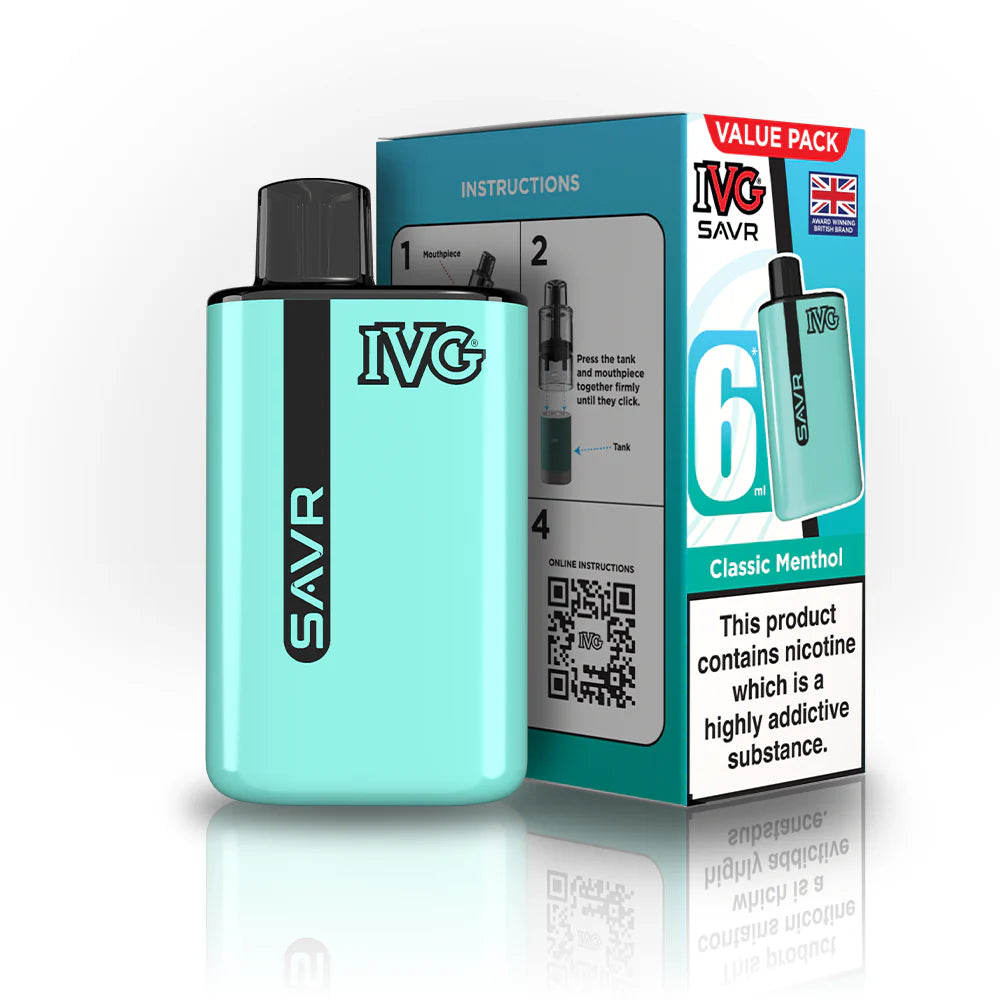 IVG SAVR 3000 Classic Menthol Reffiled Pods 5 Pack Main image
