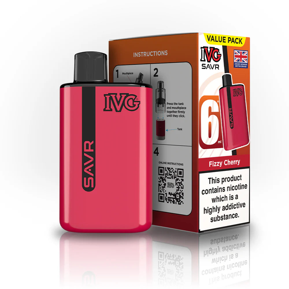 IVG SAVR 3000 Fizzy Cherry Reffiled Pods 5 Pack Main image