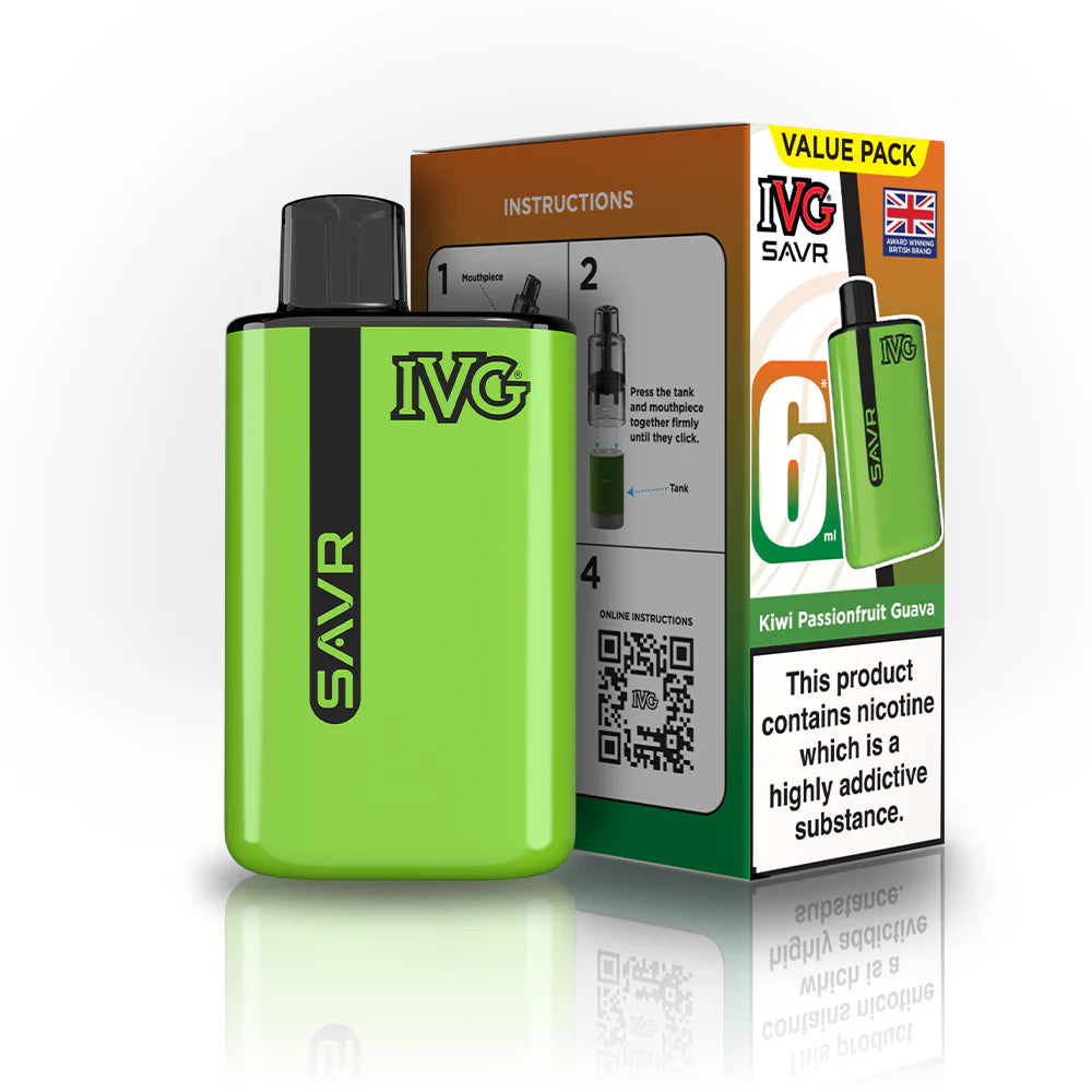 IVG SAVR 3000 Kiwi Passionfruit Guava Reffiled Pods 5 Pack
