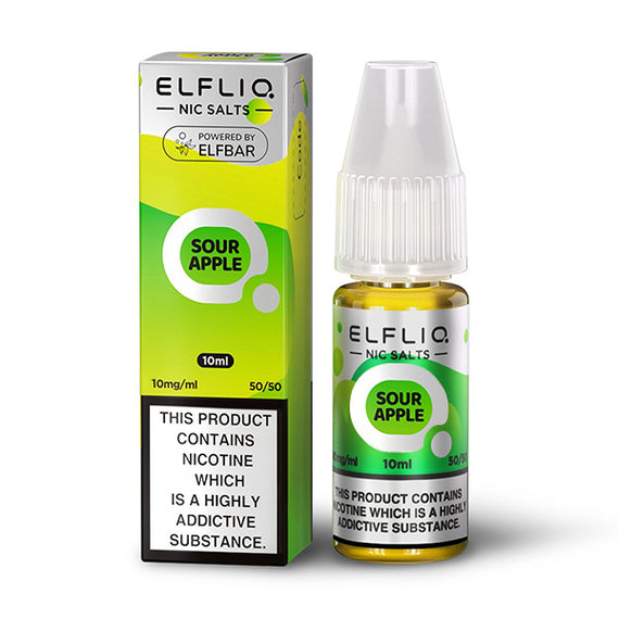 ELFLIQ NIC SALT 10ML SOUR APPLE (10) Main image