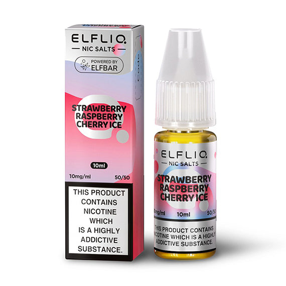 ELFLIQ NIC SALT 10ML STRAWBERRY RASPBERRY CHERRY (10)