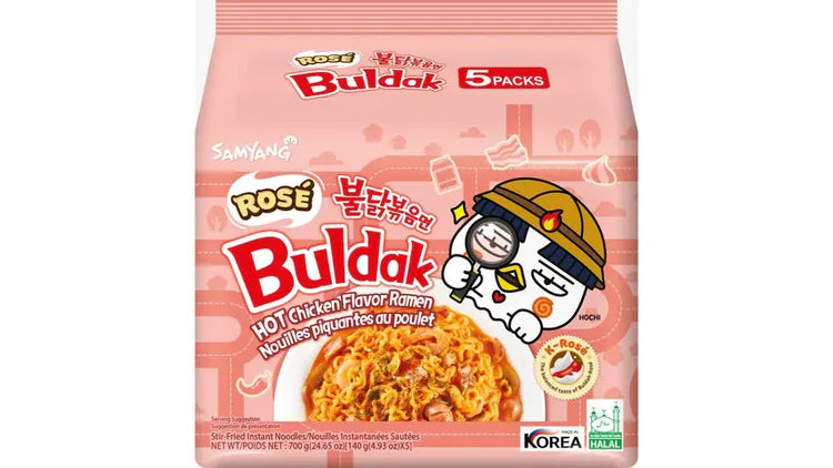Samyang Buldak Hot Chicken Rose Carbonara - 5 Pack x140g Main image