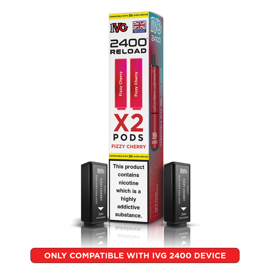 IVG 2400 RELOAD POD 2 PACK FIZZY CHERRY (5) Main image
