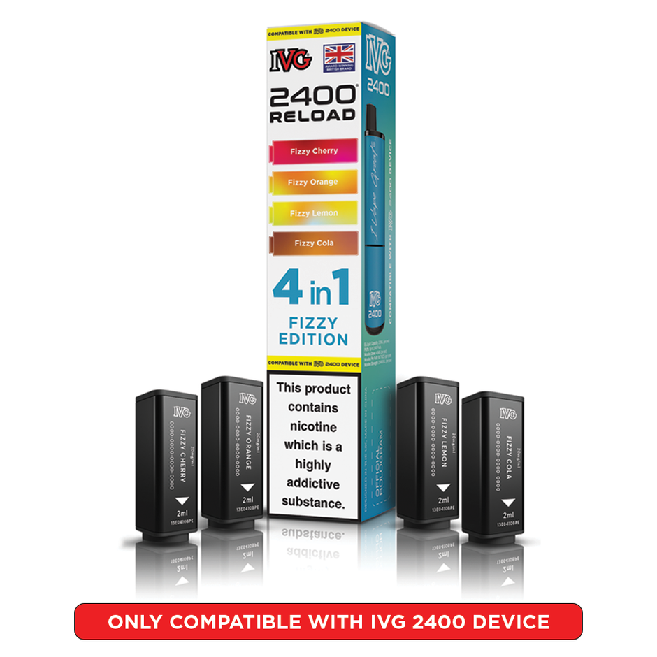 IVG 2400 RELOAD POD 4 PACK FIZZY EDITION (5)