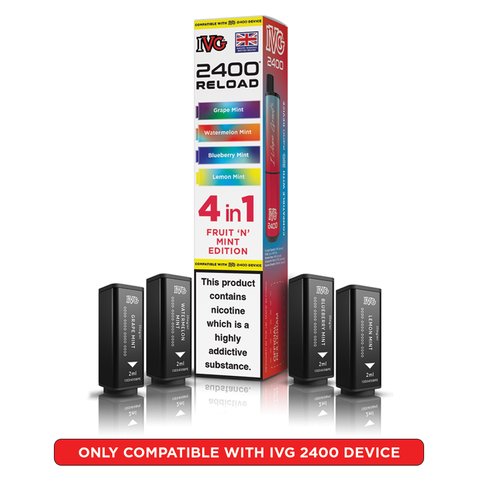 IVG 2400 RELOAD POD 4 PACK FRUIT N MINT EDITION (5) Main image