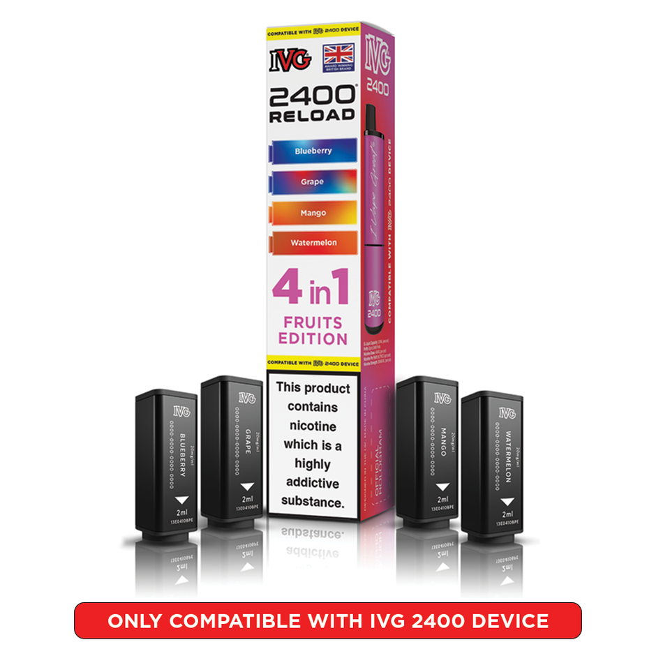 IVG 2400 RELOAD POD 4 PACK FRUITS EDITION (5)