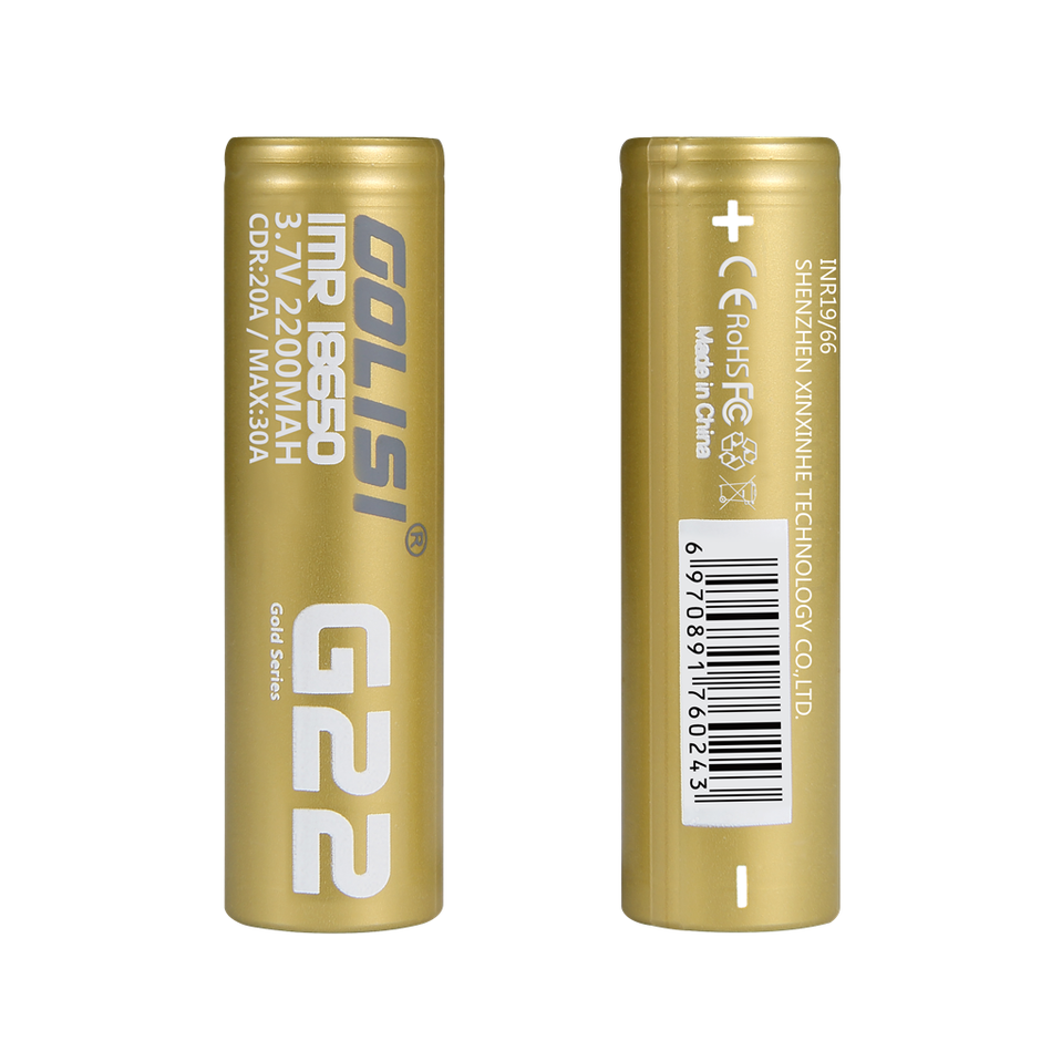 GOLISI G22 18650 2200mAh BATTERIES (2) Main image