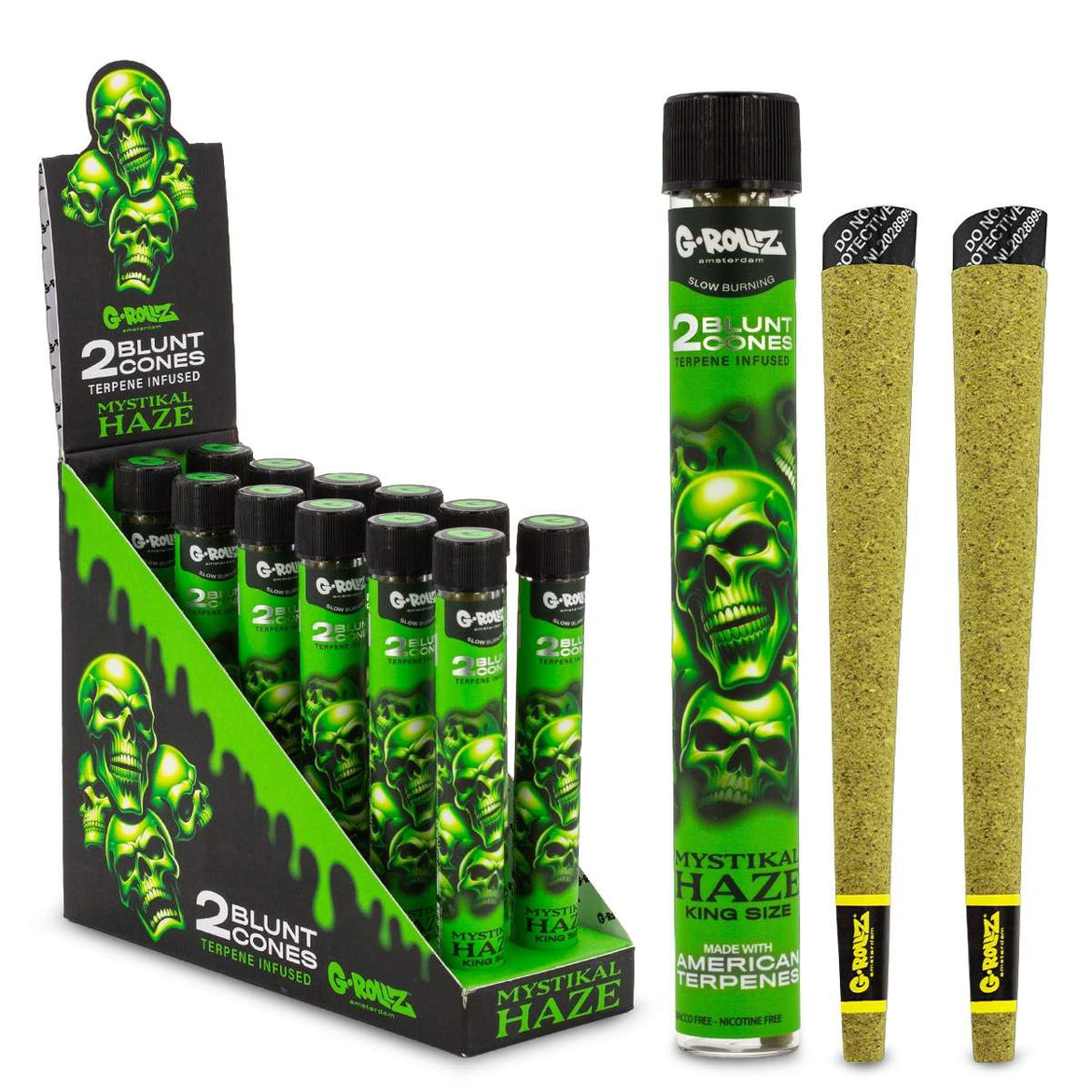 G-ROLLZ TERPENE INFUSED CONES 2PK MYSTIKAL HAZE (12)