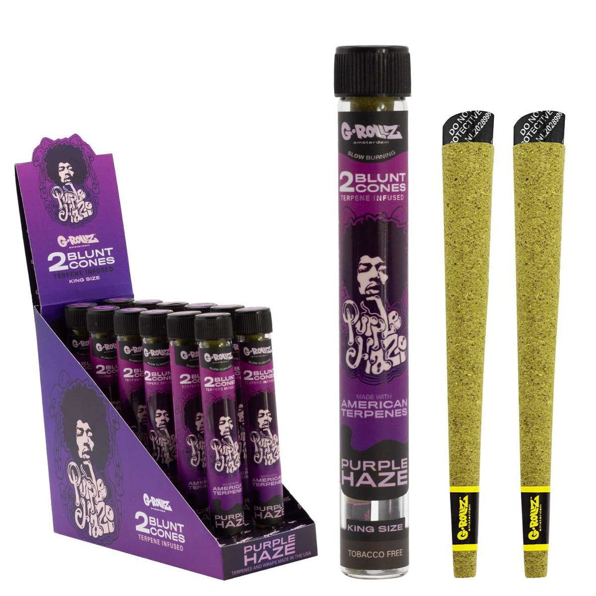 G-ROLLZ TERPENE INFUSED CONES 2PK PURPLE HAZE (12) Main image