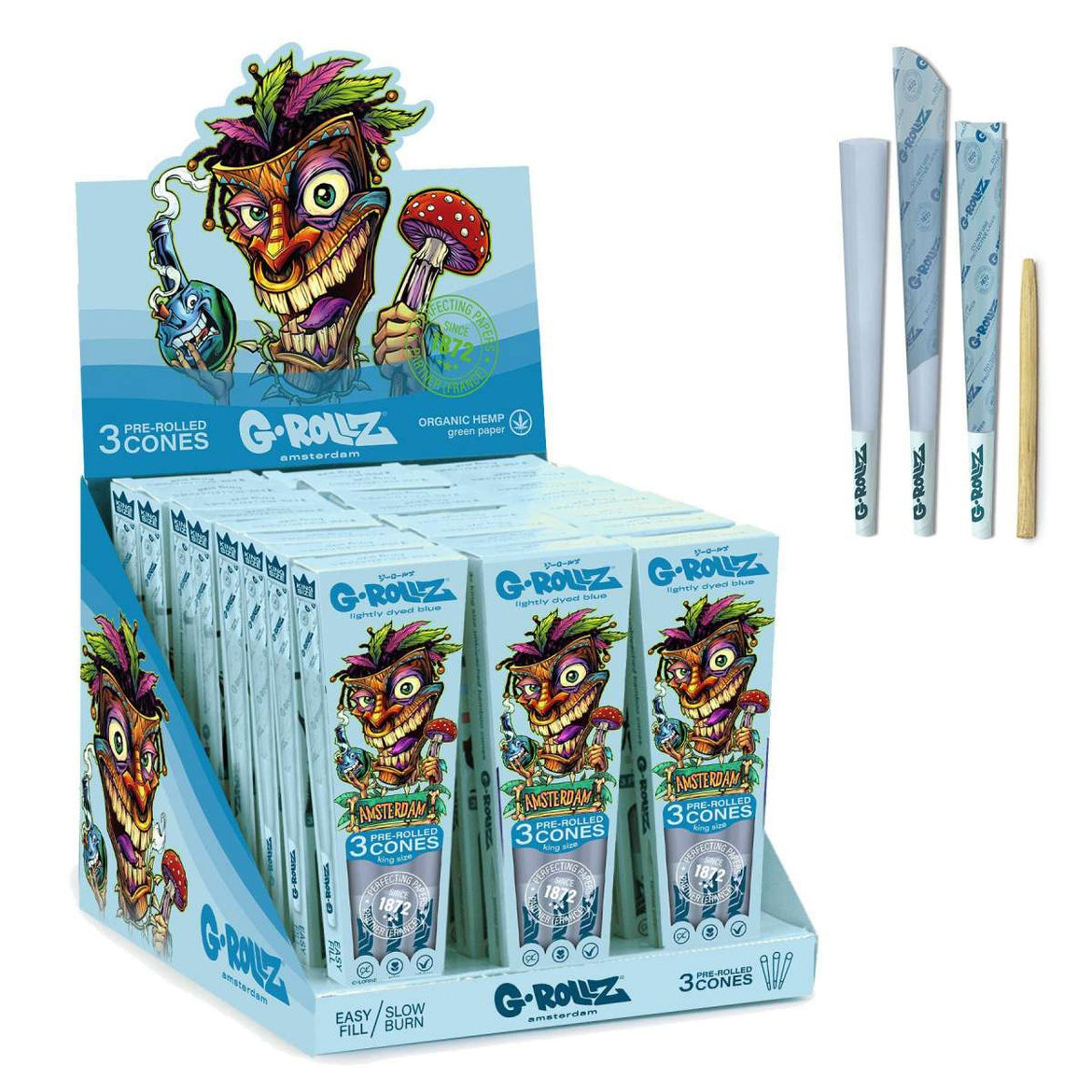 G-ROLLZ COLLECTOR 'TIKI' BLUE 3KS CONES (24) Main image