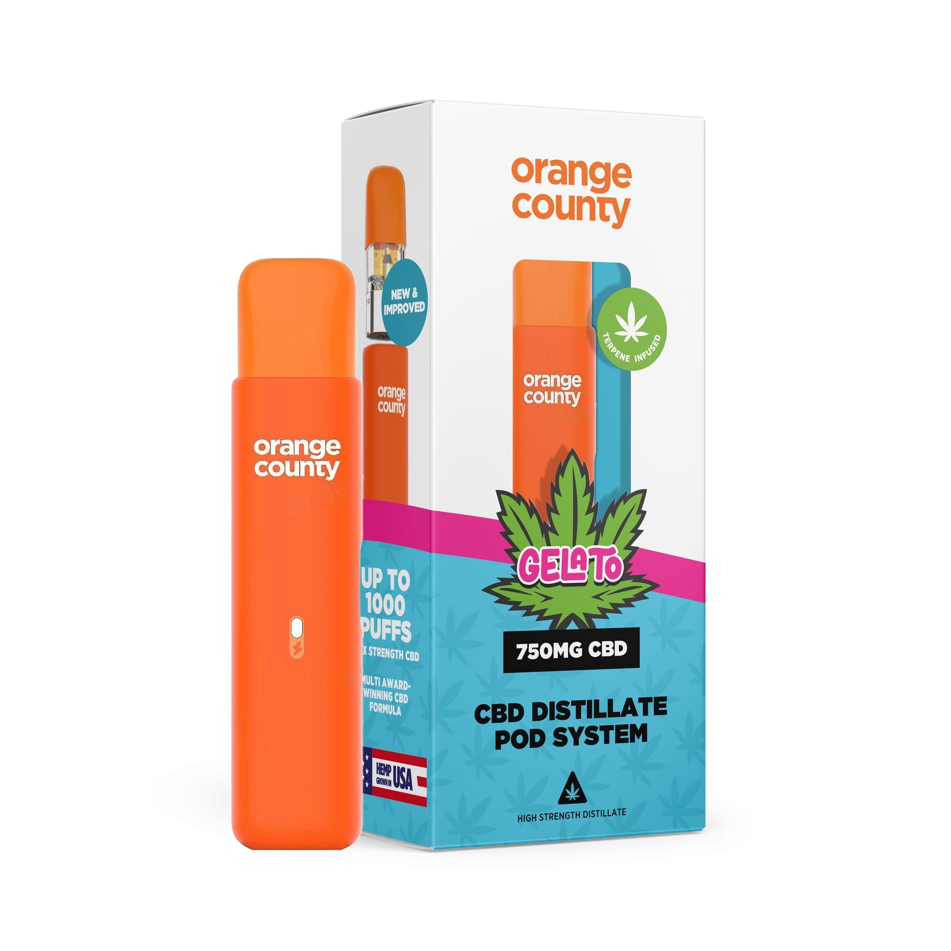 0RANGE COUNTY CBD 750MG POD SYSTEM GELATO